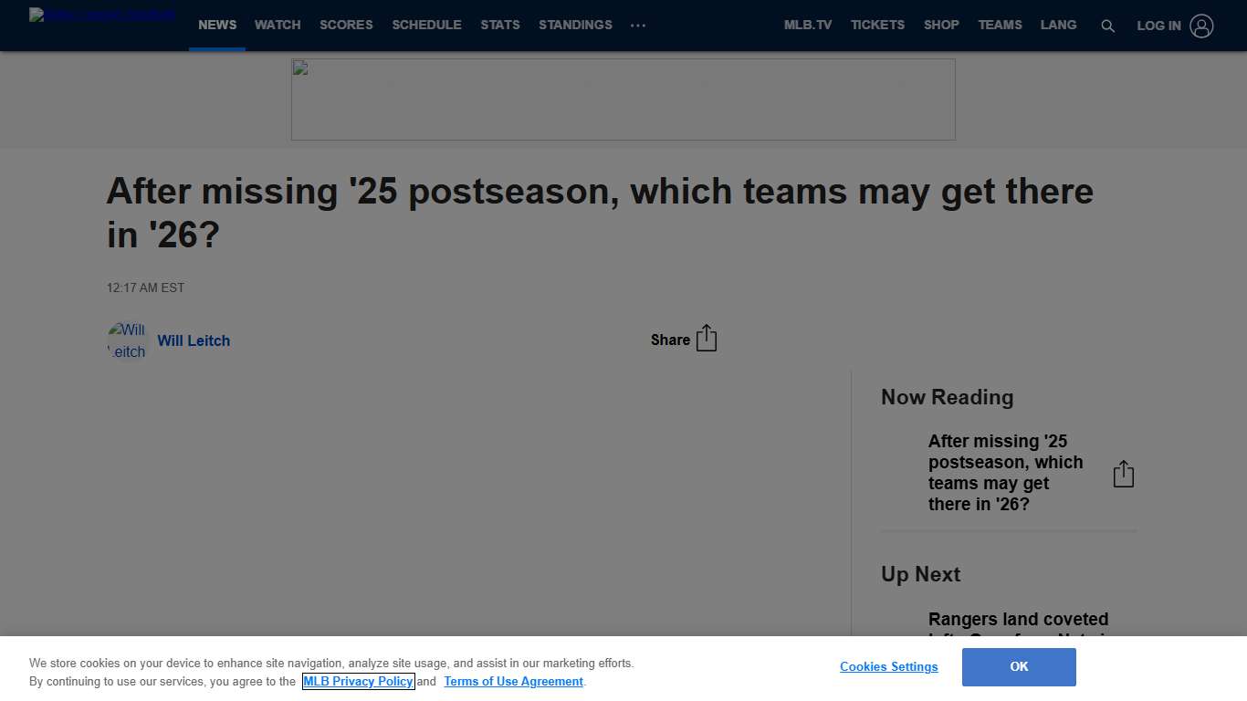 Each division's team to make playoffs after missing 2025 postseason